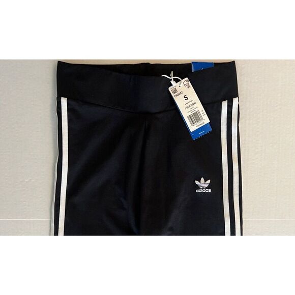 adidas FM3287 Women's Sz Small Adicolor 3 Stripe Tights Black - Picture 3 of 8
